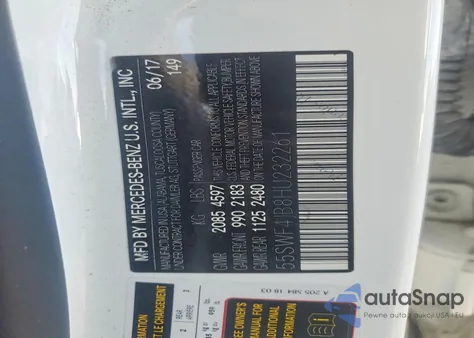 2017 Mercedes-Benz C 300 from USA, damaged, VIN 55SWF4JB8HU232261